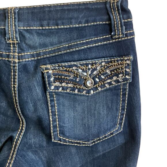 INC DENIM Women's Bootcut Jeans Blue 5-Pocket Design Comfort Size 6P Embellished - Picture 10 of 12